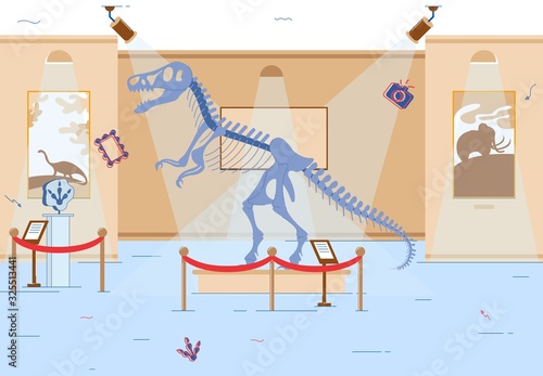 Mesozoic Era Exhibition in Local Historical Museum