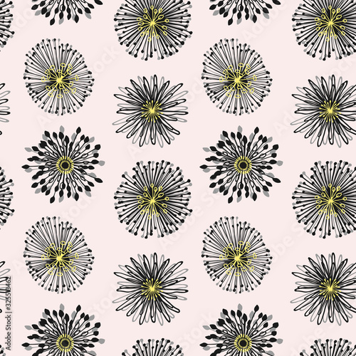 Romantic seamless vector floral pattern
