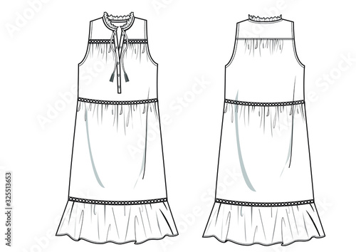 Slika na platnu dress isolated on white background fashion design