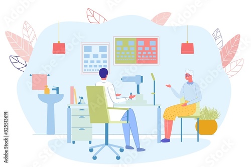 Clinic, Client Examined by an Ophthalmologist.