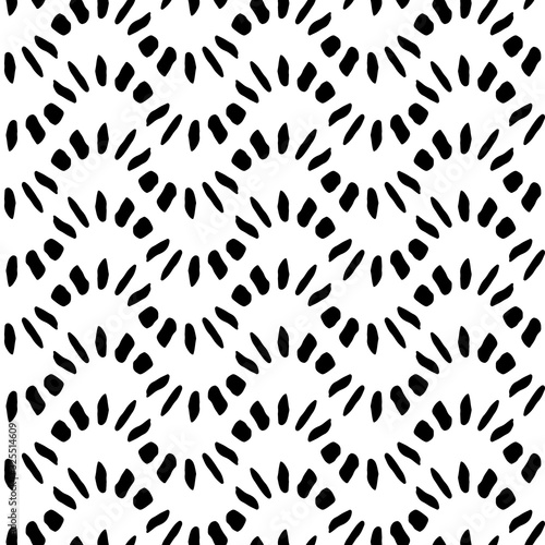 Abstract hand drawn seamless pattern. Ink mark.