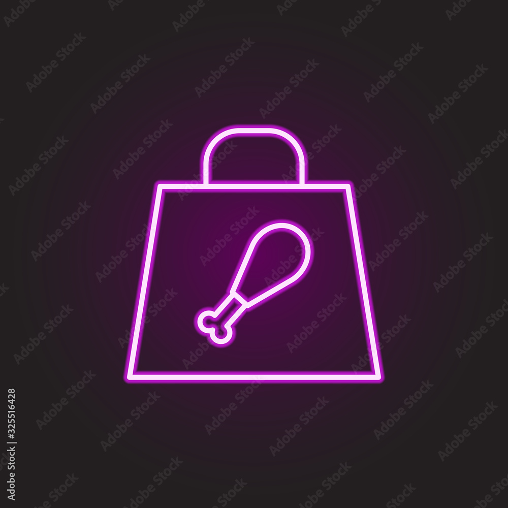 Mobile, food neon style icon. Simple thin line, outline vector of food and drink icons for ui and ux, website or mobile application Mobile, food neon style icon. Simple thin line, outline vector of food and drink icons for ui and ux, website or mobile application