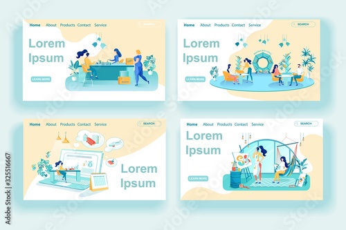 Creative Professions Landing Page Templates Set