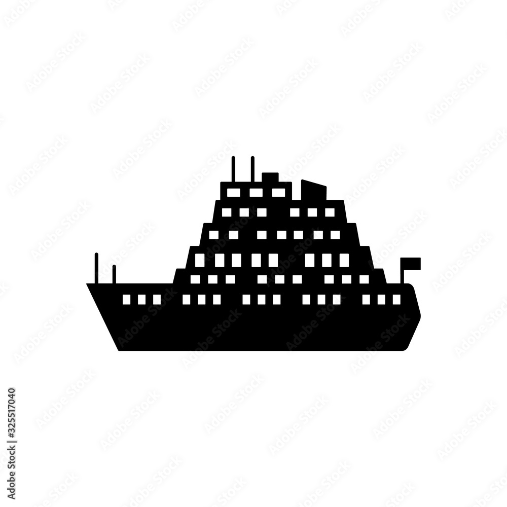 Water transport, cruise ship icon. Simple vector boat icons for ui and ux, website or mobile application Water transport, cruise ship icon. Simple vector boat icons for ui and ux, website or mobile application