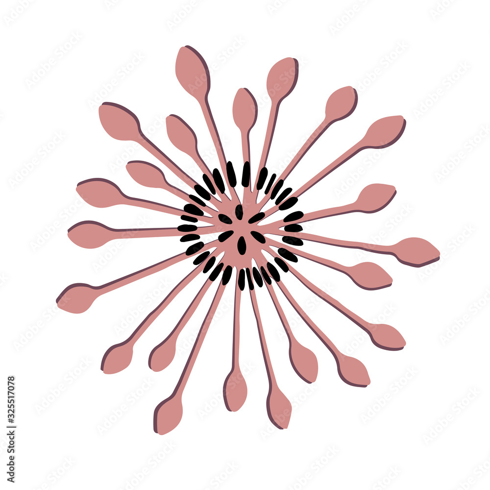 abstract flower shape abstract flower shape