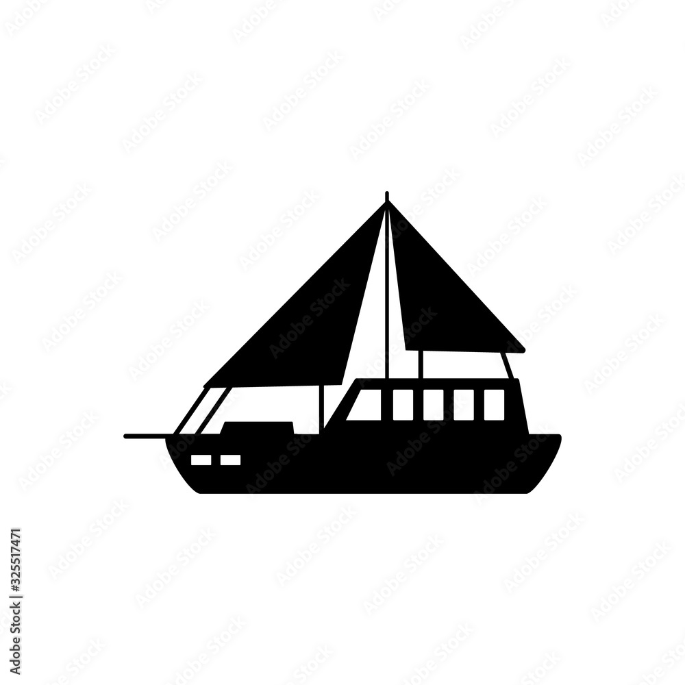 Water transport, sailing ship icon. Simple vector boat icons for ui and ux, website or mobile application Water transport, sailing ship icon. Simple vector boat icons for ui and ux, website or mobile application