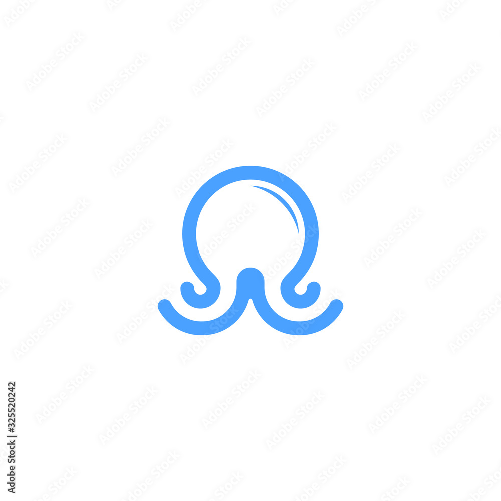 Octopus Logo design vector Abstract Elegant