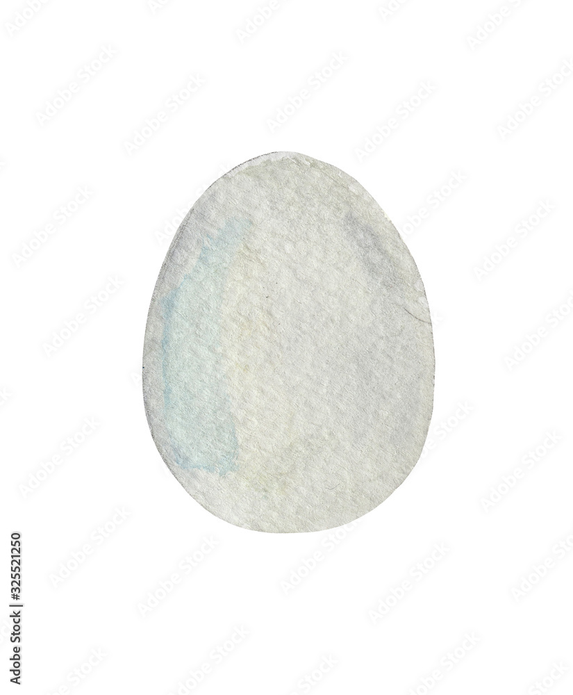 Watercolor poultry egg. Object on a white background, for design compositions on the theme of farm life or life in the suburbs. Watercolor poultry egg. Object on a white background, for design compositions on the theme of farm life or life in the suburbs.