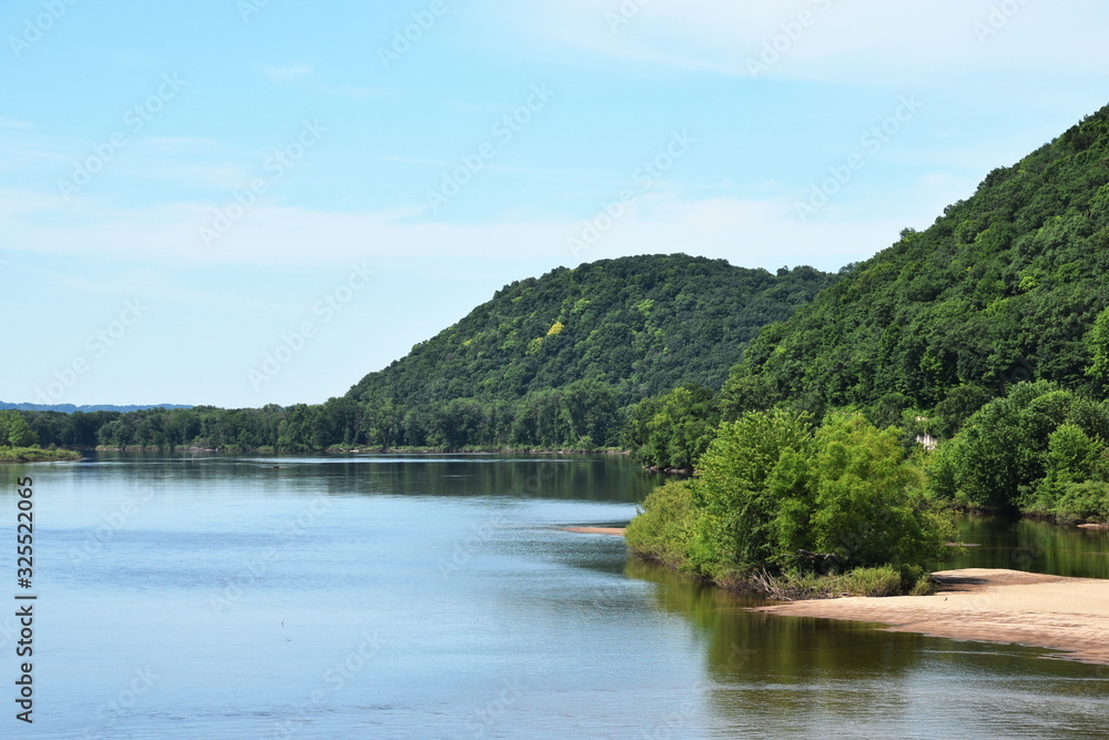 Wide River and Hills