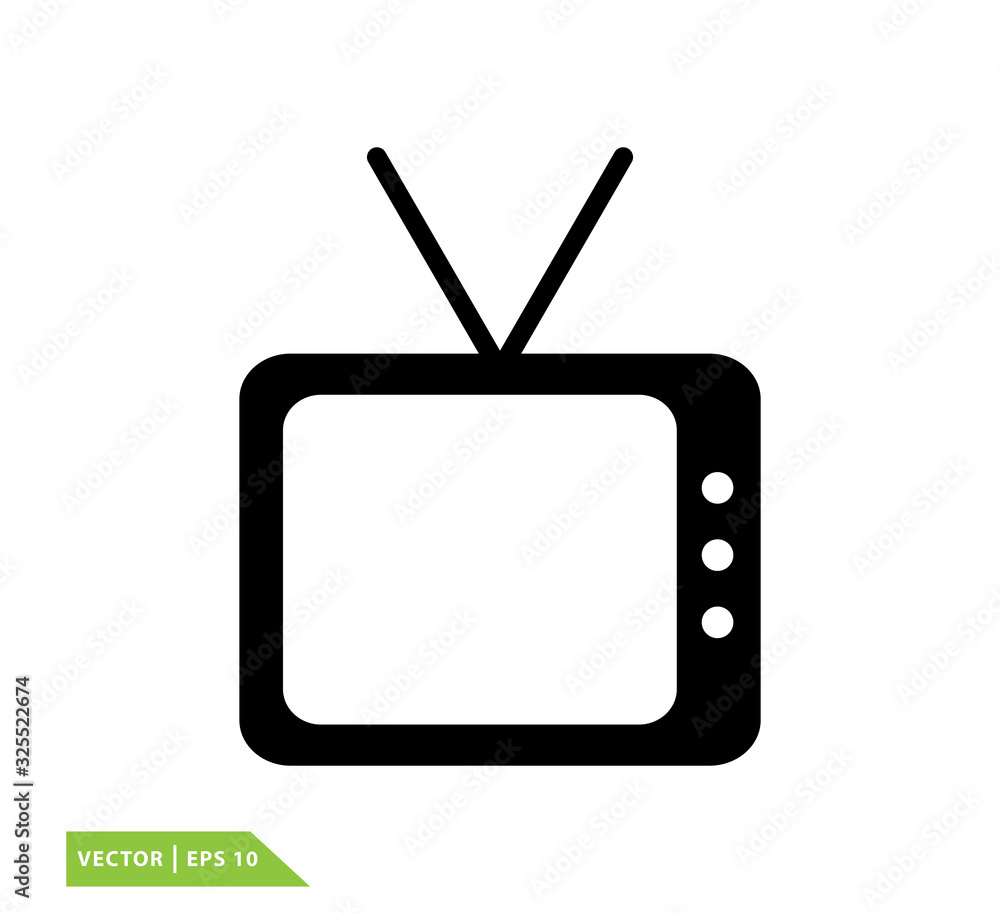 Television icon vector logo template Television icon vector logo template