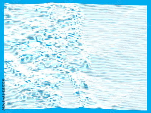 Blue Smooth Topographic Relief Peaks and Valleys Map of US Federal State of Colorado