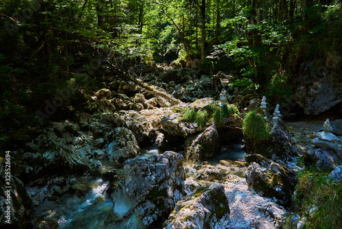 Mountain watercourse in Austria. Salzkammergut region
