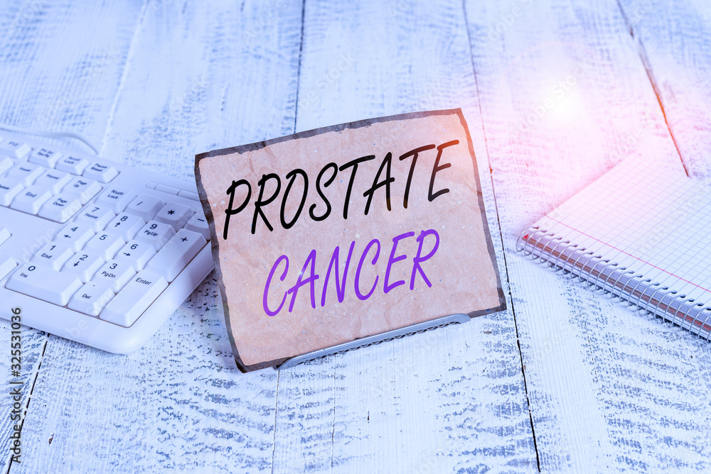 Text sign showing Prostate Cancer. Business photo showcasing cancer ...