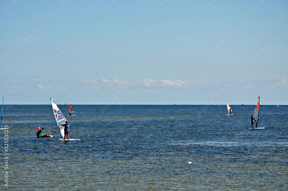Windsurfing na Zatoce Puckiej,  Jurata, Polska