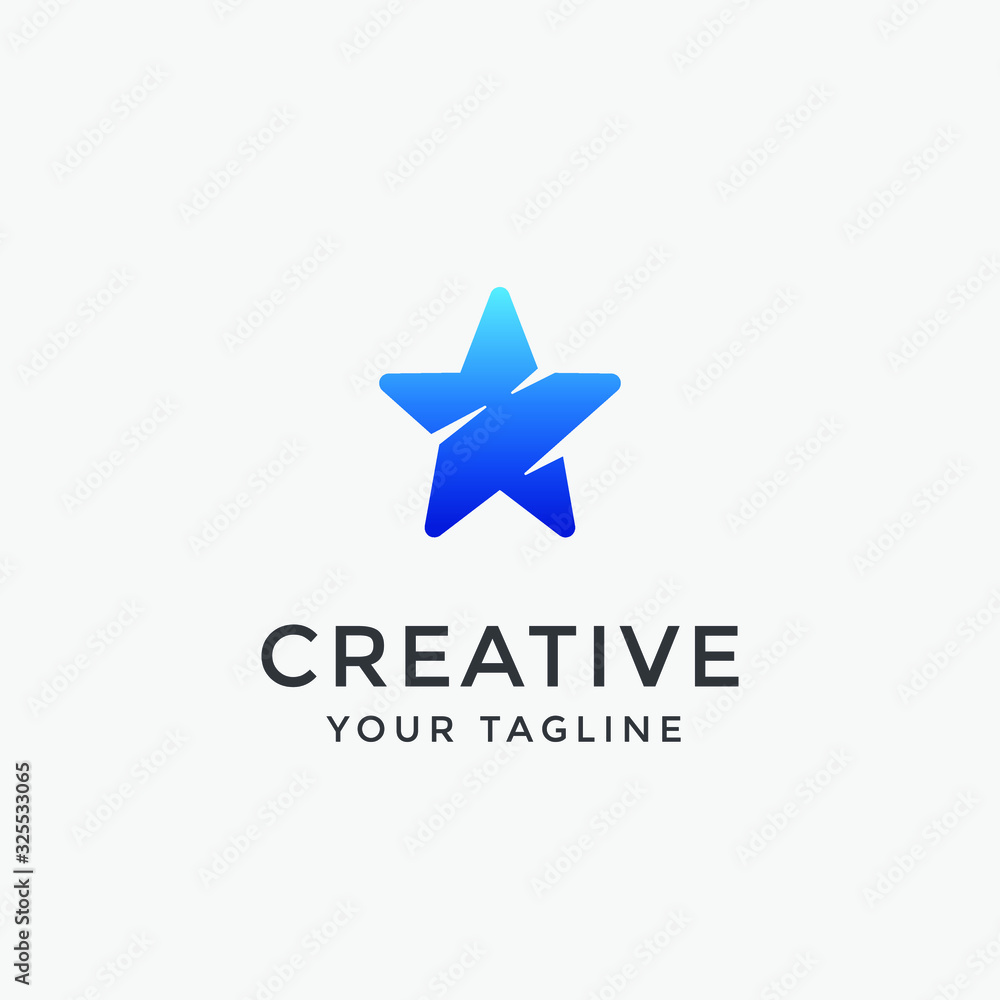 Fototapeta premium modern star logo template design