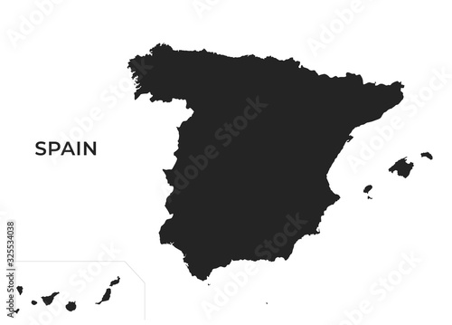spain map. isolated vector geographic template of european country