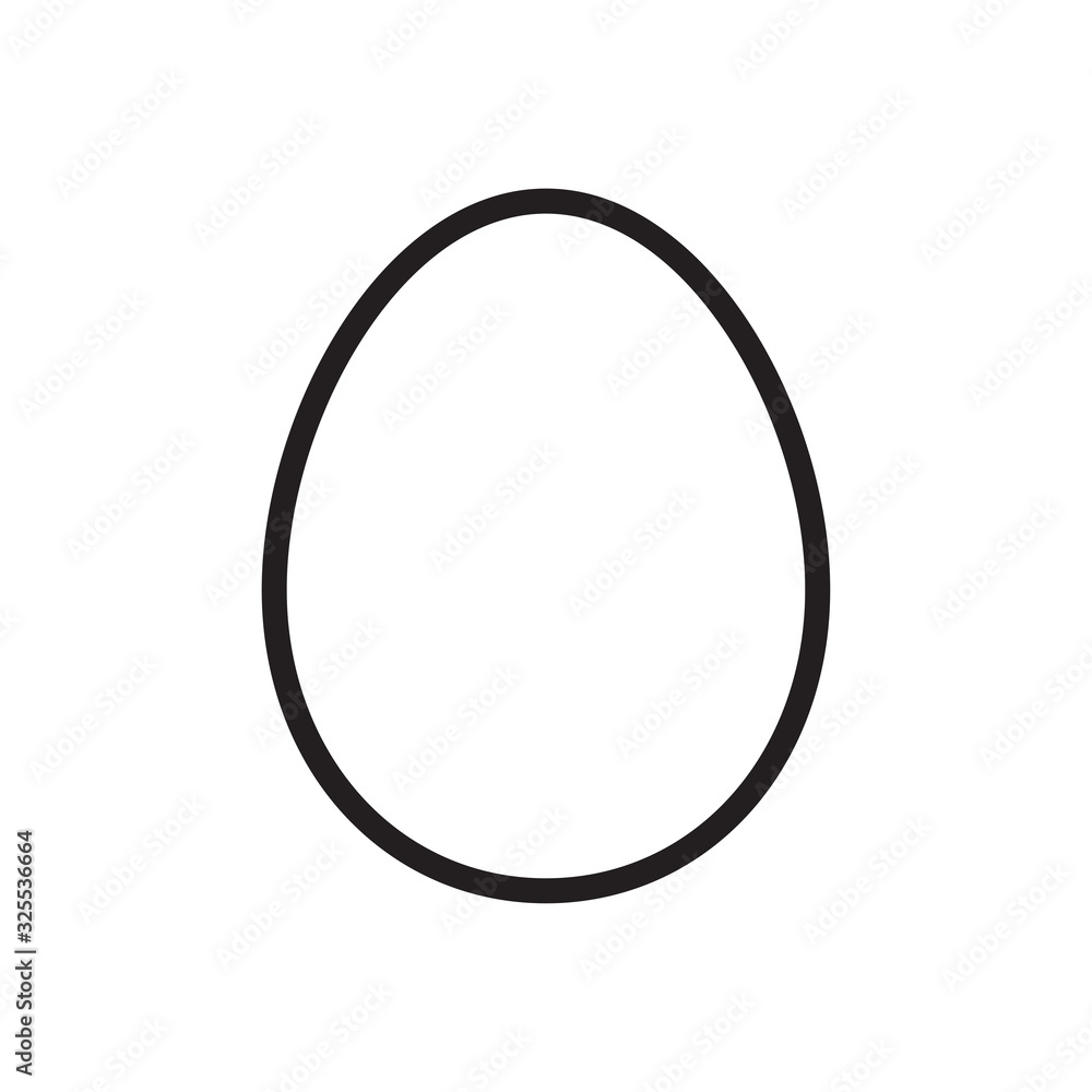 Egg outline icon Egg outline icon