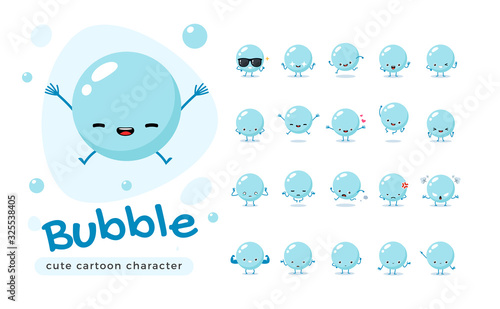 A Mascot Of the Blue Bubble. Isolated Vector Illustration
