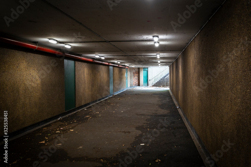 Sydney city, an underground passage with a subway exit, unmanned scene