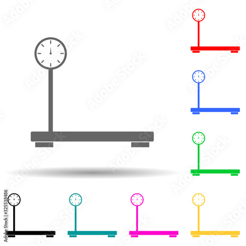 cargo mechanical scales multi color style icon. Simple glyph, flat vector of measuring elements icons for ui and ux, website or mobile application