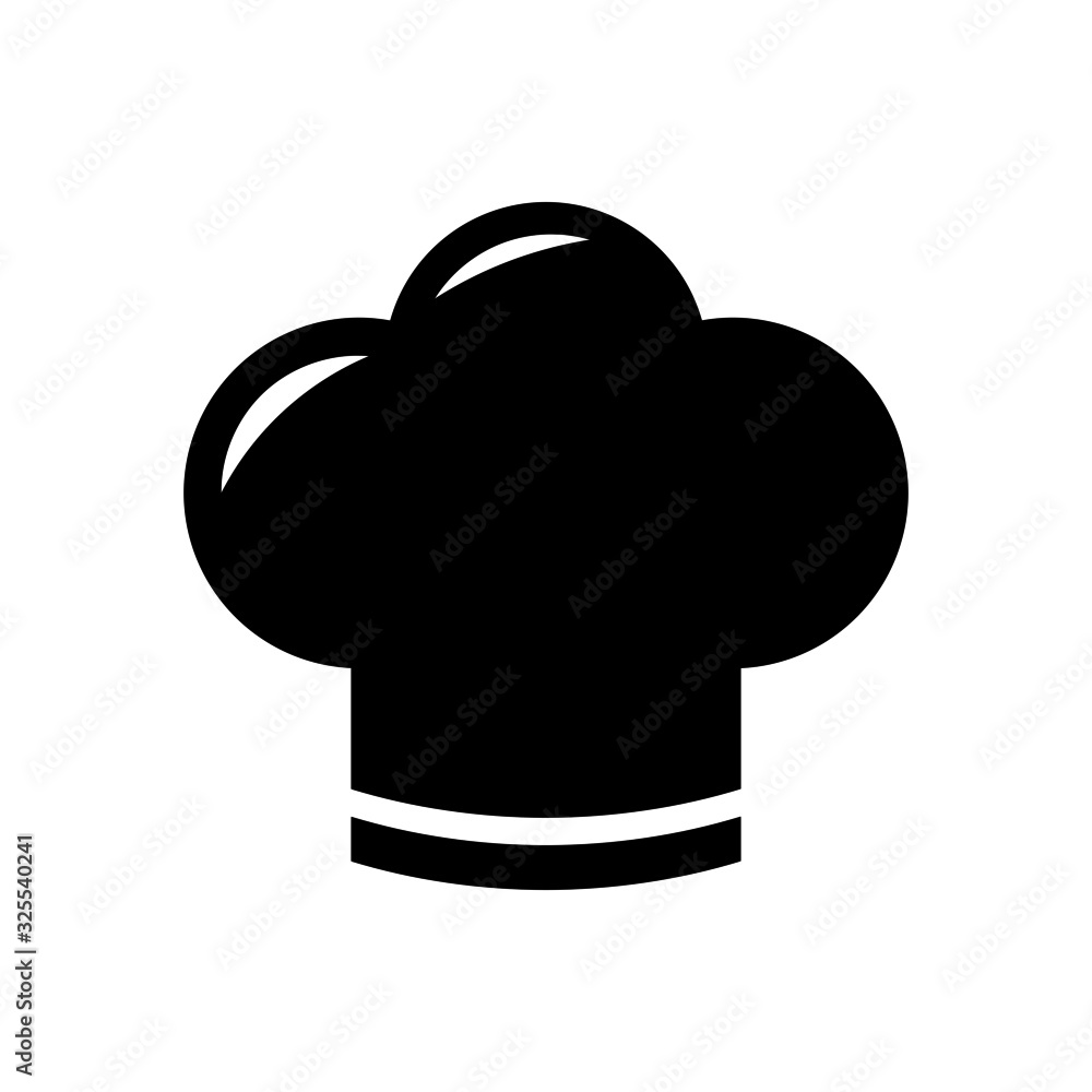 chef hat icon. kitchen caps isolated on white background. vector illustration.