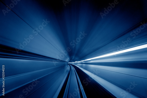 abstract blue backgroundSydney, Australia, metro subway driving track