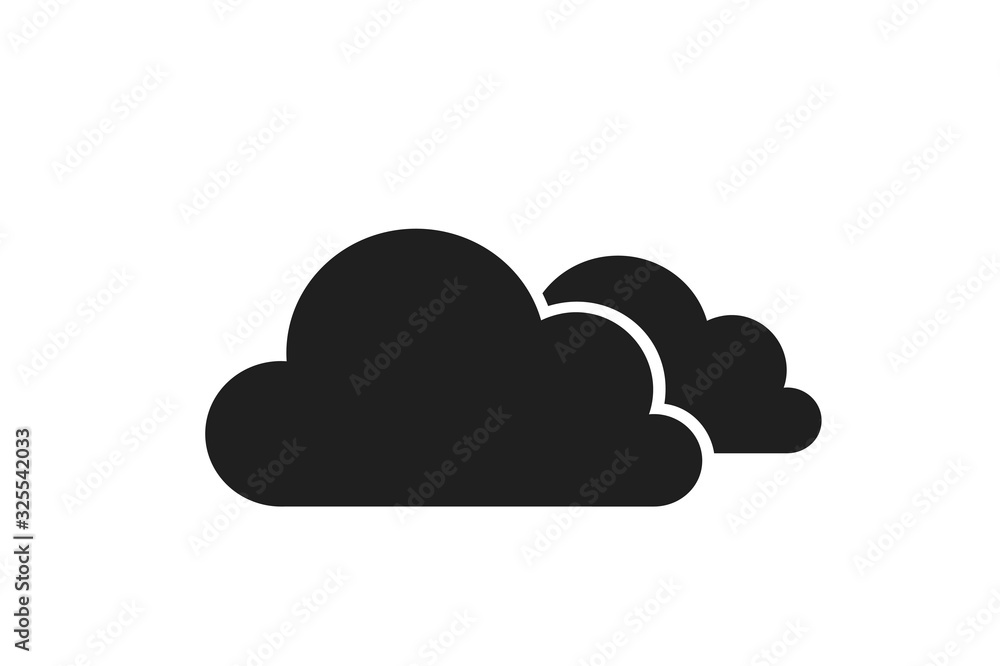 overcast cloud icon. cloudy symbol in simple flat design. weather forecast sign overcast cloud icon. cloudy symbol in simple flat design. weather forecast sign