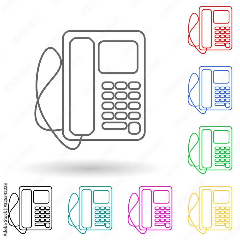 news stream in phone multi color style icon. Simple thin line, outline vector of media icons for ui and ux, website or mobile application news stream in phone multi color style icon. Simple thin line, outline vector of media icons for ui and ux, website or mobile application