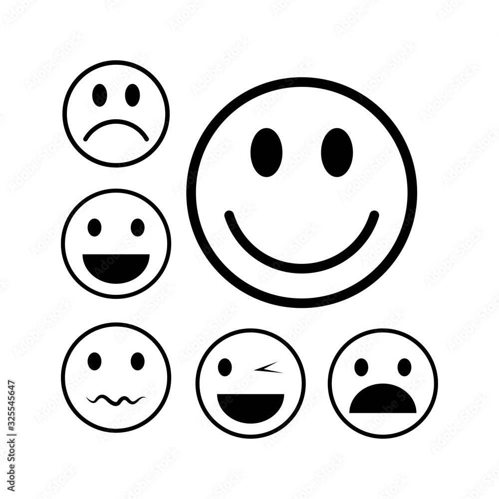 Emoticon icon, emoji illustration Emoticon icon, emoji illustration