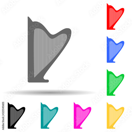 harp icon. Detailed icon of musical instrument icon. Premium quality graphic design. One of the collection icon for websites, web design, mobile app on white background