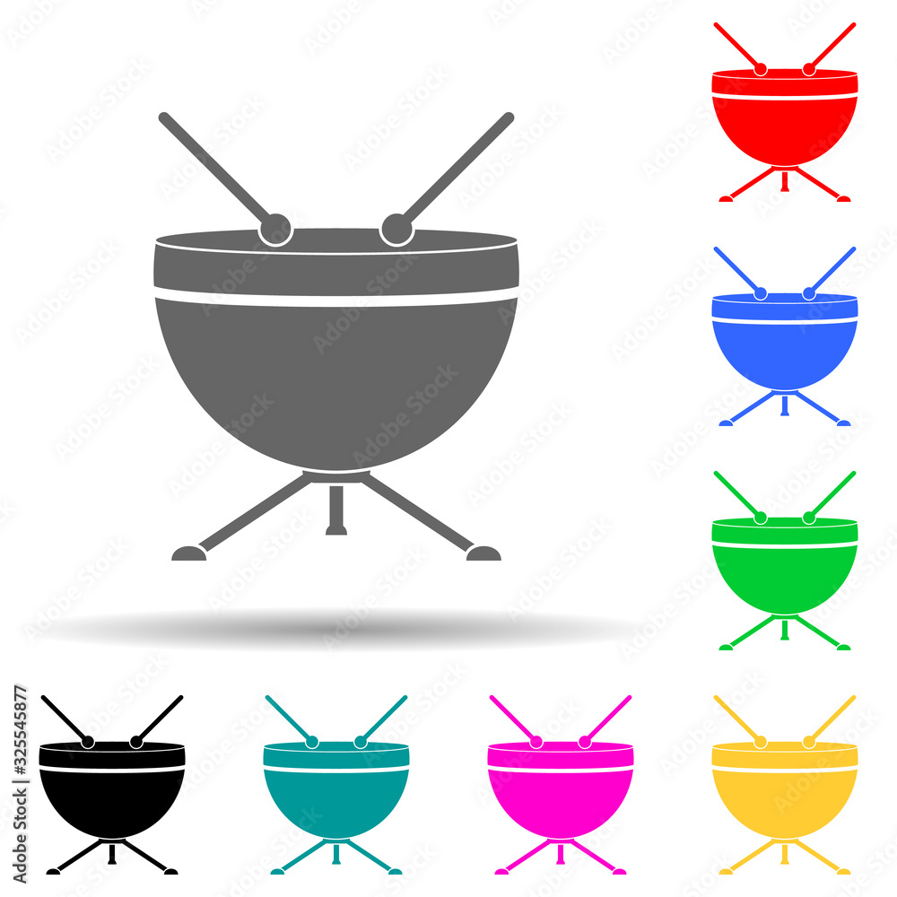 Kettledrum icon. Detailed icon of musical instrument icon. Premium