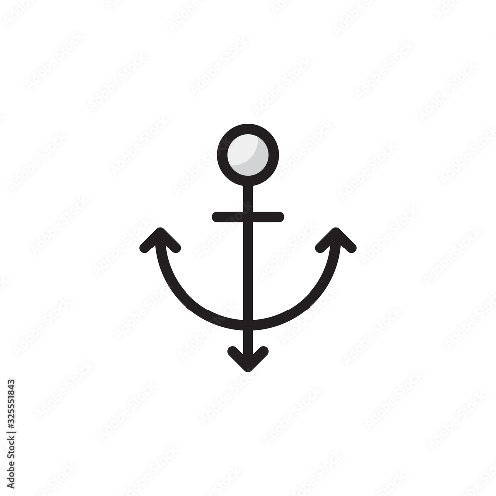 Anchor icon logo vector illustration Anchor icon logo vector illustration