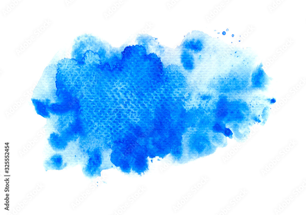 blue paint of splashes on white background. blue paint of splashes on white background.