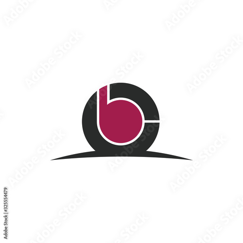 initial letter bc or cb logo vector design