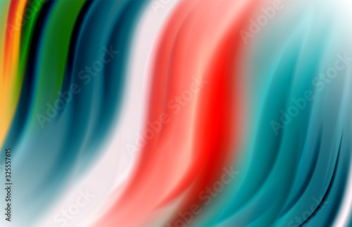 Fototapeta Naklejka Na Ścianę i Meble -  Abstract background - fluid color gradient waves, with dynamic motion line effect. Vector Illustration For Wallpaper, Banner, Background, Card, Book Illustration, landing page