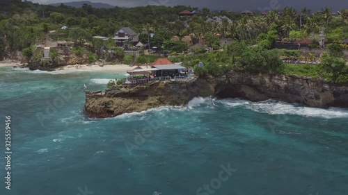 Bali Indonesia Aerial v35 Flying around and over Mahana Point looking down - April 2019 photo