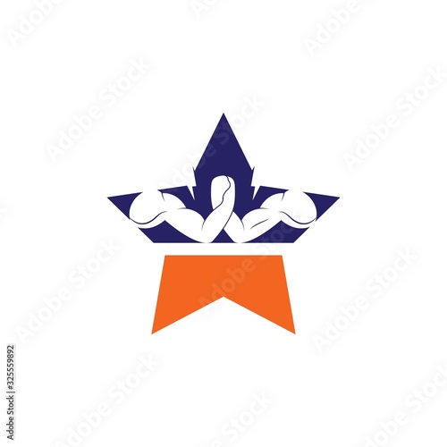 arm wrestling vecor icon illustration design