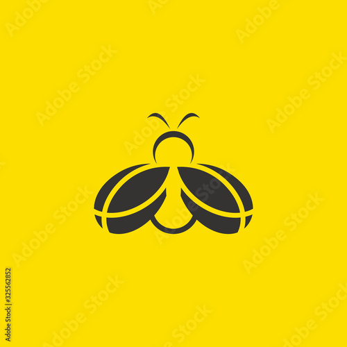 Bee concepts logo vector graphic abstract template