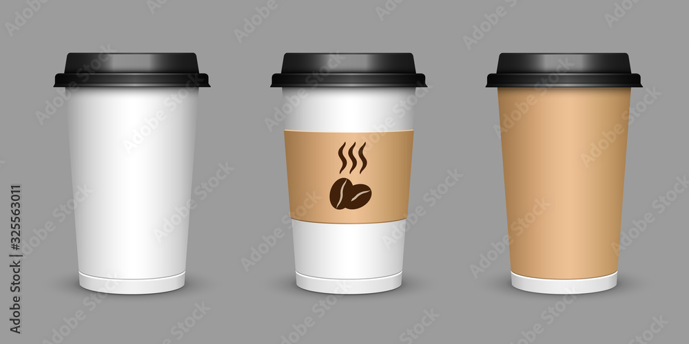 A cup of coffee. Realistic illustration of a cup of cappuccino tea. Mock up 3D cup of coffee. A cup of coffee. Realistic illustration of a cup of cappuccino tea. Mock up 3D cup of coffee.