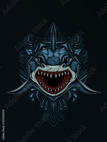 Ferocious shark