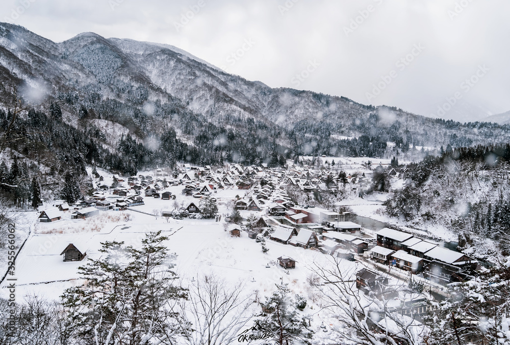 Shirakawa-go a small traditional village showcasing a building style known as gassho-zukuri it is one of UNESCO's World Heritage Sites
