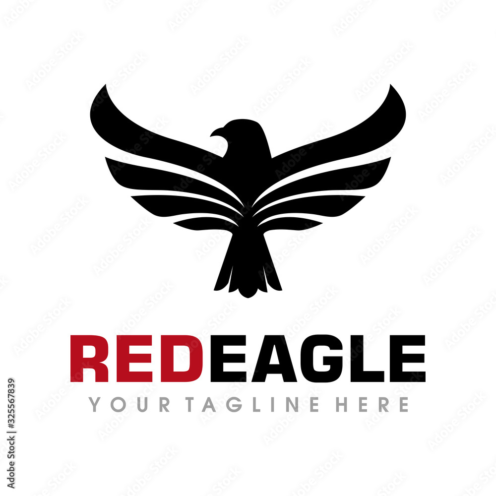 Fototapeta premium Red Eagle Logo, Eagle Logo Vector