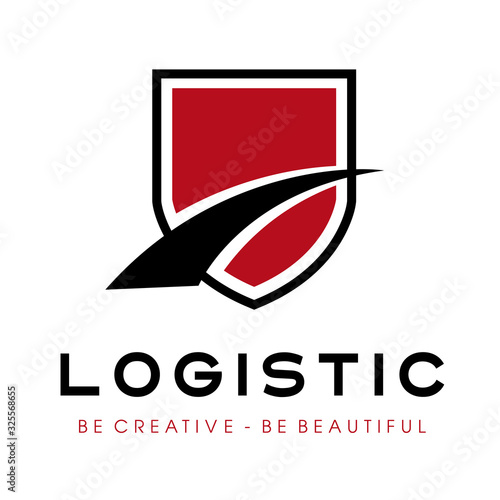 Way and Logistic Transportation Logo Vector Illustration