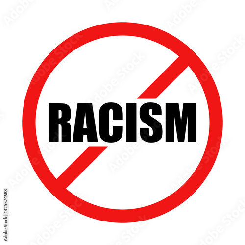 Vector No Racism Illustration Sign
