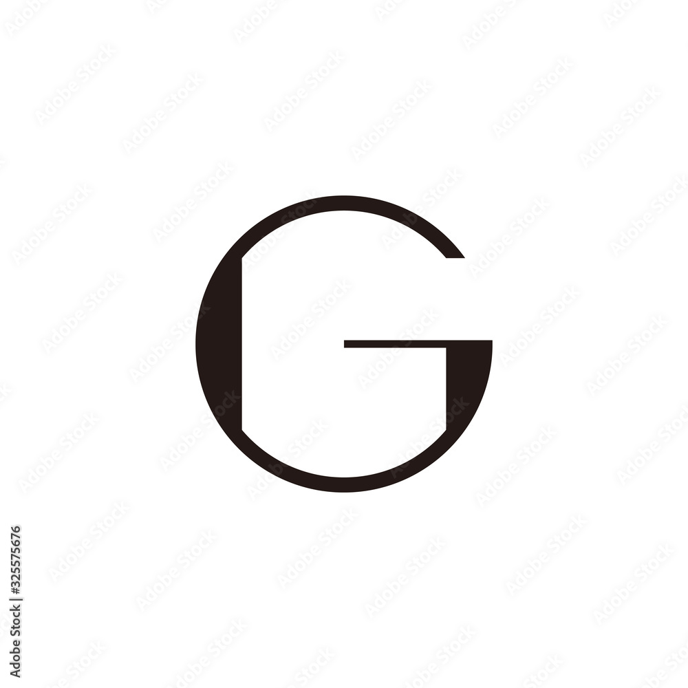 letter g circle simple geometric symbol logo vector letter g circle simple geometric symbol logo vector