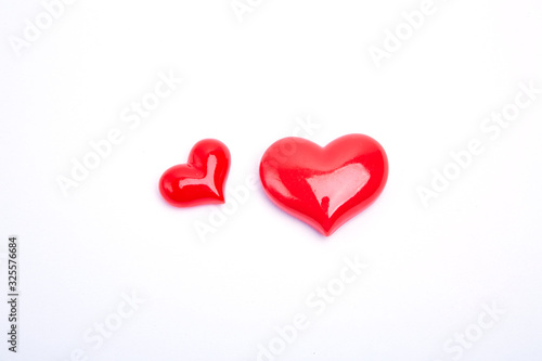 Two red hearts