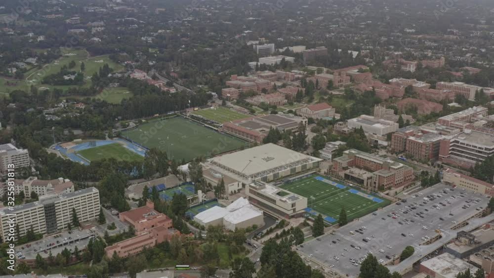 Los Angeles Aerial v267 Panoramic birdseye with Westwood college campus and commercial district - October 2019 Los Angeles Aerial v267 Panoramic birdseye with Westwood college campus and commercial district - October 2019
