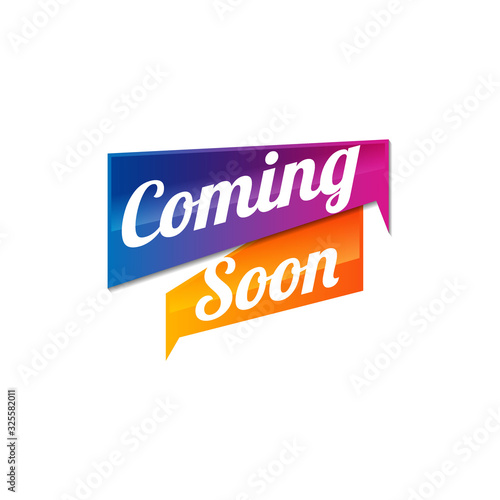 Coming Soon Icon template color editable. symbol vector sign isolated on white background. Simple logo vector illustration for graphic and web design.
