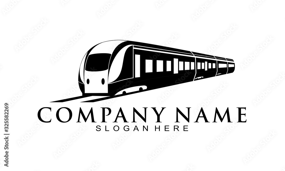 Public train simple modern vector logo Public train simple modern vector logo