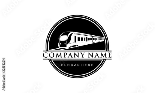 Public train simple modern vector logo design